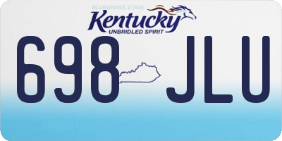 KY license plate 698JLU