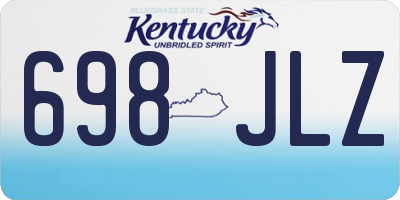 KY license plate 698JLZ