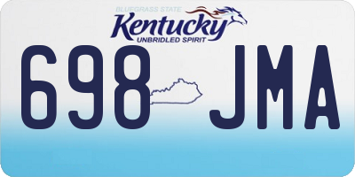 KY license plate 698JMA