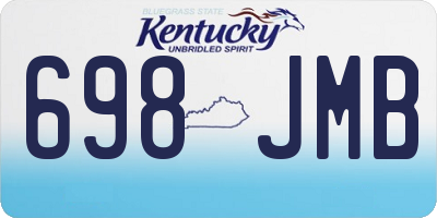 KY license plate 698JMB