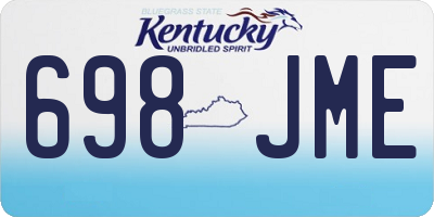 KY license plate 698JME