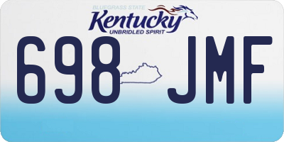 KY license plate 698JMF