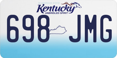 KY license plate 698JMG