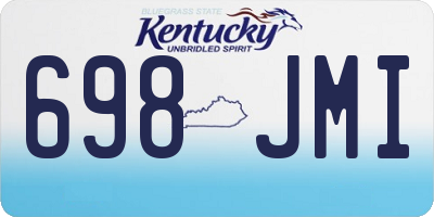KY license plate 698JMI