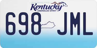 KY license plate 698JML