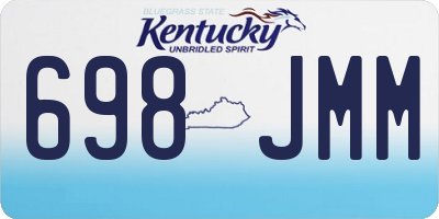 KY license plate 698JMM