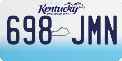 KY license plate 698JMN