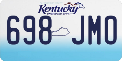 KY license plate 698JMO