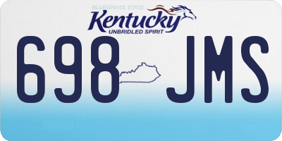 KY license plate 698JMS