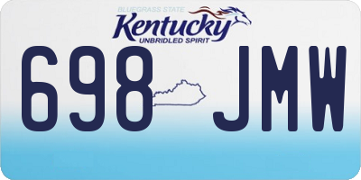 KY license plate 698JMW