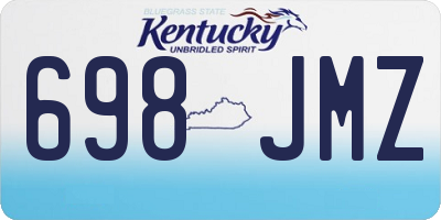 KY license plate 698JMZ