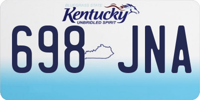 KY license plate 698JNA