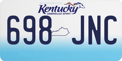 KY license plate 698JNC