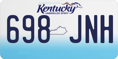 KY license plate 698JNH
