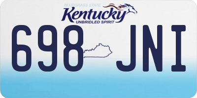 KY license plate 698JNI