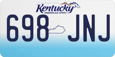 KY license plate 698JNJ