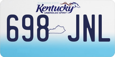 KY license plate 698JNL