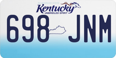 KY license plate 698JNM