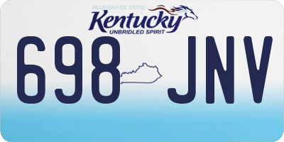 KY license plate 698JNV