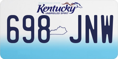 KY license plate 698JNW