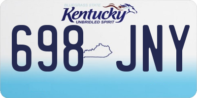 KY license plate 698JNY