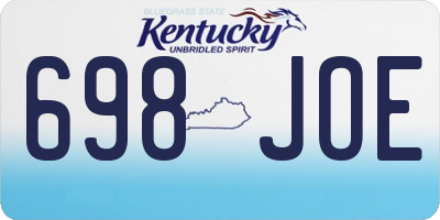 KY license plate 698JOE