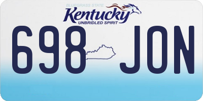 KY license plate 698JON