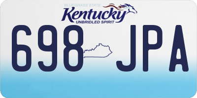 KY license plate 698JPA