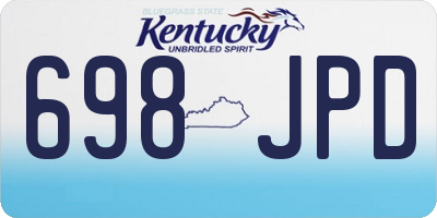 KY license plate 698JPD