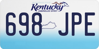 KY license plate 698JPE