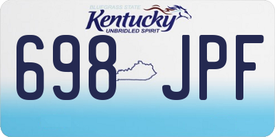 KY license plate 698JPF