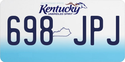 KY license plate 698JPJ
