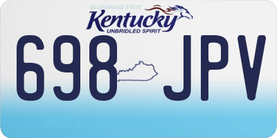 KY license plate 698JPV