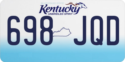 KY license plate 698JQD