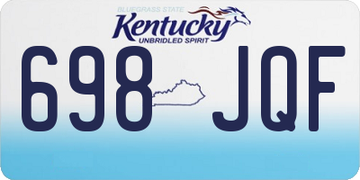 KY license plate 698JQF
