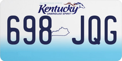 KY license plate 698JQG