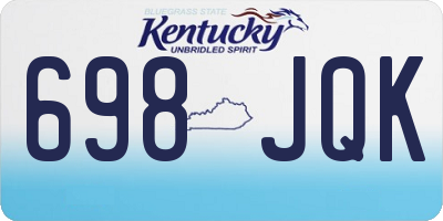 KY license plate 698JQK