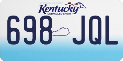 KY license plate 698JQL