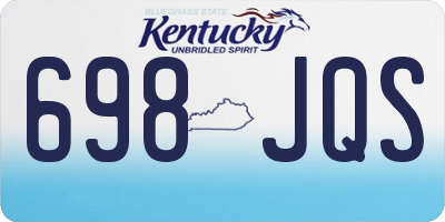 KY license plate 698JQS