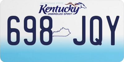 KY license plate 698JQY