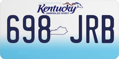 KY license plate 698JRB