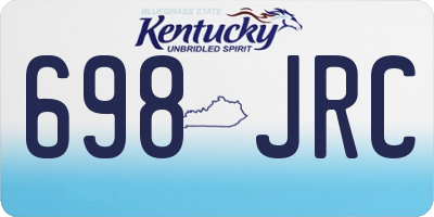 KY license plate 698JRC