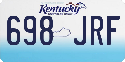 KY license plate 698JRF