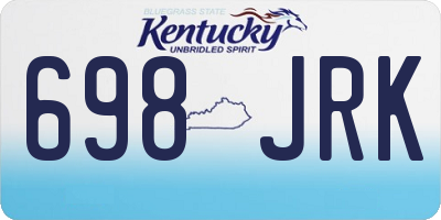 KY license plate 698JRK