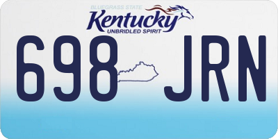 KY license plate 698JRN