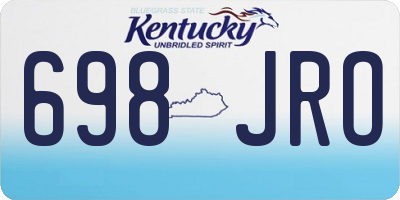KY license plate 698JRO