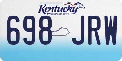 KY license plate 698JRW