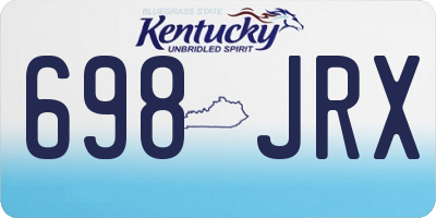 KY license plate 698JRX