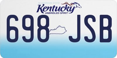 KY license plate 698JSB
