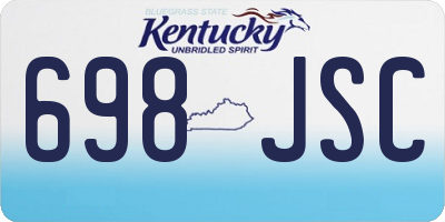 KY license plate 698JSC